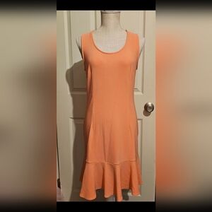 Boston proper peach ruffle dress